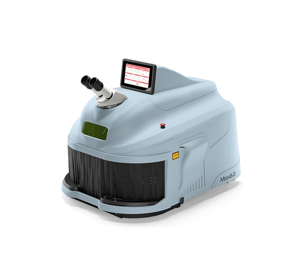 Mega 6.0 - The laser welder designed for those seeking the highest performance when working on precious and reflective metals, featuring Gaussian Smooth Spot technology and a 3D version for an advanced visual experience.