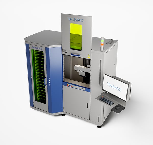 TAUMARK W72 - Stazione automatica di marcatura laser progettata per la gestione efficiente di 72 pallet