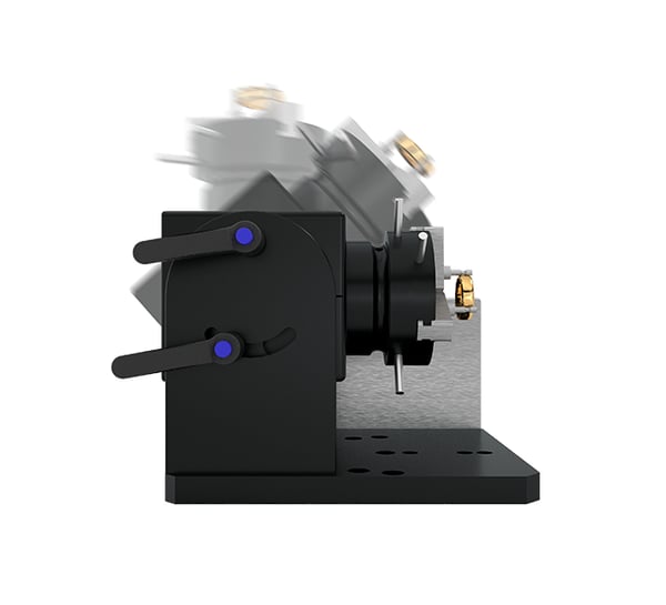 Pneumatic tilting mandrel